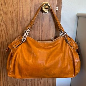 Dissona Large Tan Leather Bag